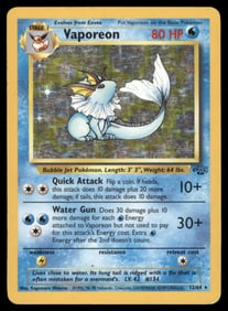 Vaporeon (12) Jungle #12/64 Holo Pokemon Card