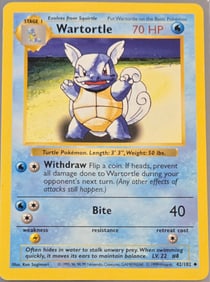 Wartortle - Base Set (Shadowless) 42/102