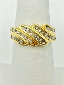 14KT Yellow Gold Natural Diamond Ring # 2017