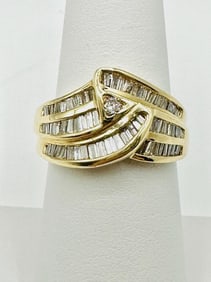 14KT Yellow Gold Natural Diamond Ring # 2024