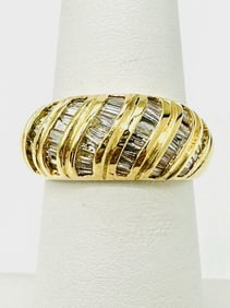 14KT Yellow Gold Natural Diamond Ring # 2035