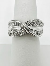 18KT White Gold Natural Diamond Ring # 2046