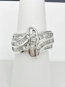 14KT White Gold Natural Diamond Ring # 2050