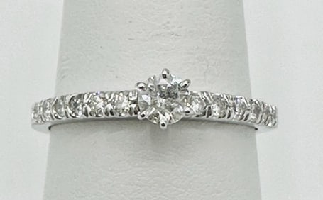 14KT White Gold Natural Diamond Lady’s # 2054
