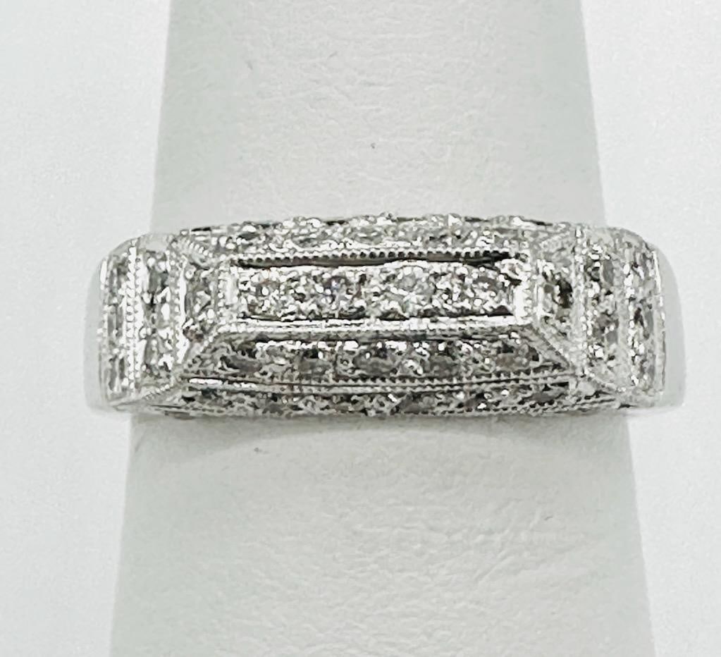 18KT White Gold Natural Diamond Ring # 2055 (1 of 4)