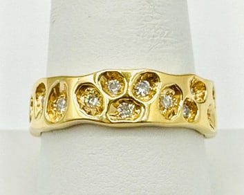 14KT Yellow Gold Natural Diamond Men’s Ring # 2083