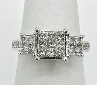 14KT White Gold Natural Diamond Ring # 2111