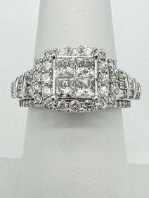 14KT White Gold Natural Diamond Ring # 2112