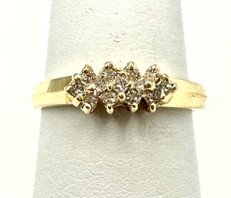 Natural Diamond Ring, 14KT Yellow Gold # 2219