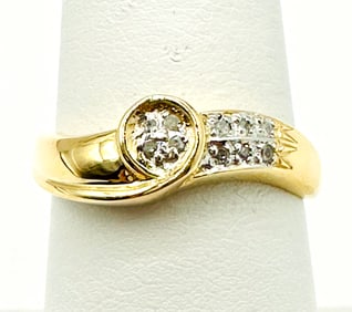 Natural Diamond Ring, 14KT Yellow Gold # 2244