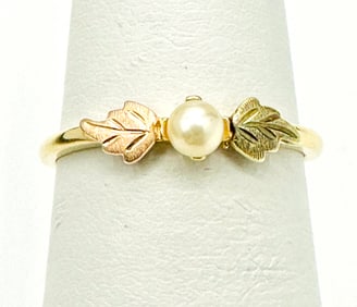 14KT Tricolor Gold Pearl Ring # 2268