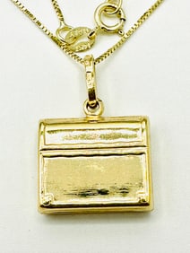 14KT Yellow Gold Briefcase and Chain # 2278