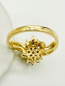 Natural Diamond Ring, 14KT Yellow Gold # 2287