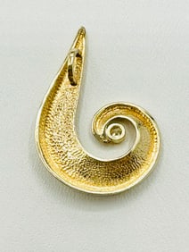 14KT Yellow Gold Natural Diamond Pendant # 2311