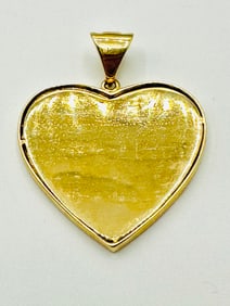 14KT Yellow Gold Natural Diamond Heart Pendant # 2312