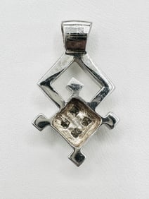 Natural Diamond 18KT White Gold Pendant # 2331