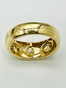 Natural Diamond Men’s Ring,14KT Yellow Gold # 2332