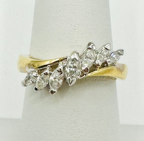 Natural Diamond Ring,14KT Yellow Gold # 2347