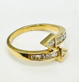 Natural Diamond Ring,14KT Yellow Gold # 2370