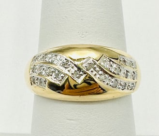 Natural Diamond Band, 14KT Yellow Gold # 2398