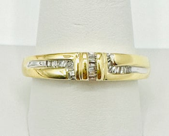 Natural Diamond Band, 14KT Yellow Gold # 2402