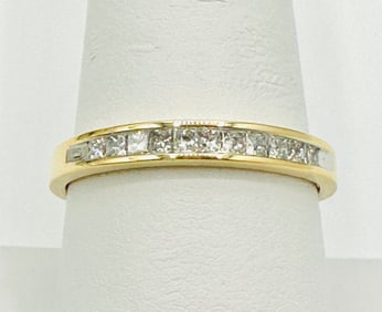 Natural Diamond Band 14KT Yellow Gold # 2430