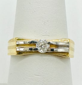 Natural Diamond Ring,14KT 2-Tone Gold # 2431