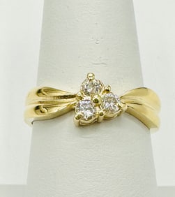 Natural Diamond Ring,14KT Yellow Gold # 2499