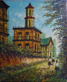The Old Schoolhouse Oil Painting on Canvas