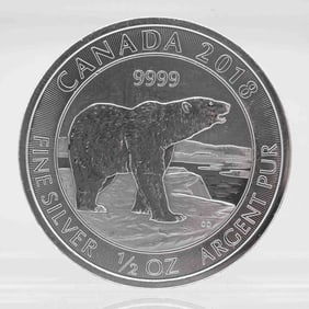 2018 Canada RCM Polar Bear 1/2oz Fine SIlver Coin