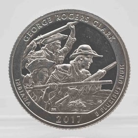 2017 American Proof ATB Silver Quarter George Rogers Clark