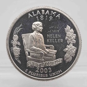 2003 American Proof Silver Quarter Alabama
