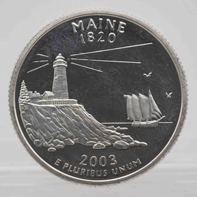 2003 American Proof Silver Quarter Maine