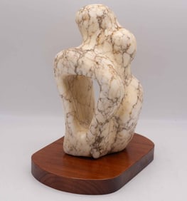 Mid Century Modernist Marble Abstract Sculpture