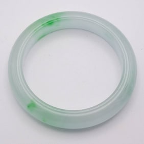 Chinese Translucent Green Jade Bangle