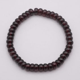 Natural Garnet Bead Bracelet
