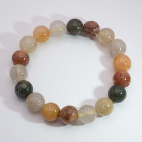 Natural Fire Quartz Bead Bracelet