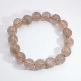 Natural Rutilated Quartz Bead Bracelet
