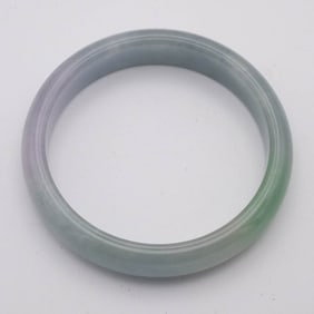 Chinese Lavender And Green Jade Bangle