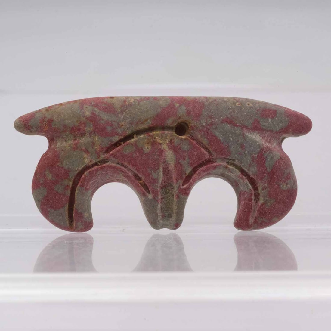 Chinese Hongshan Culture Carved Stone Figure: Medium: Stone Size: 3x1.3x0.4 inches Age/Detail: Chinese Hongshan Culture Carved Condition: great overall, check photo for condition reference. Provenance: Collection from Estate in Williamsburg LiveS