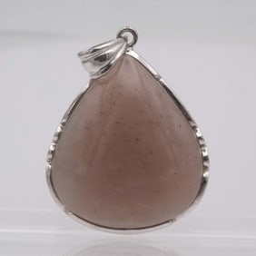 S925 Vintage Peach Agate Pendant
