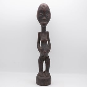 Antique African Tribal Art Wood Female Figure