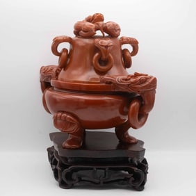 Vintage Chinese Resin Large Incense Burner