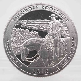 2016 American Proof ATB Silver Quarter Theodore Roosevelt