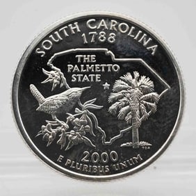 2000 American Proof Silver Quarter South Carolina