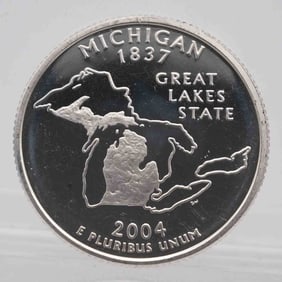 2004 American Proof Silver Quarter Michigan