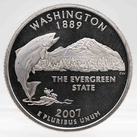 2007 American Proof Silver Quarter Washington