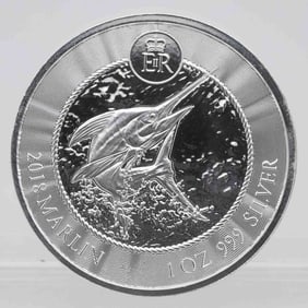 2018 Cayman Islands Marlin 1oz Silver Coin