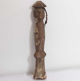 Antique African Wood Ritual Staff, Post Figure