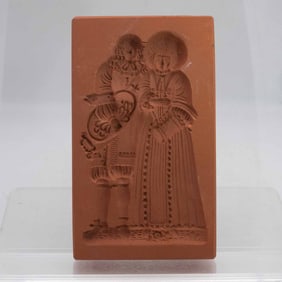 Vintage European Terracotta Relief Plaque